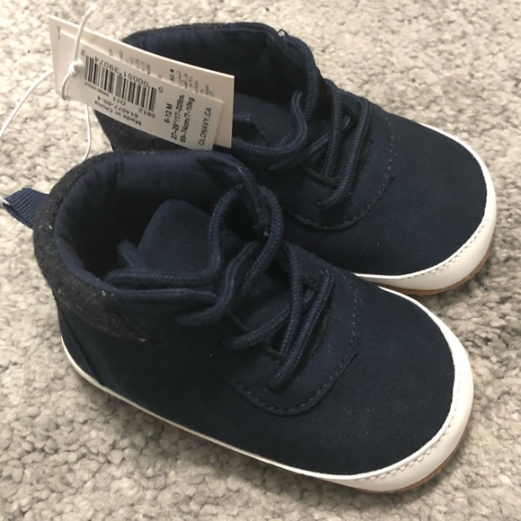 Old Navy baby boys size 6-12 months navy blue shoes - Picture 4 of 5